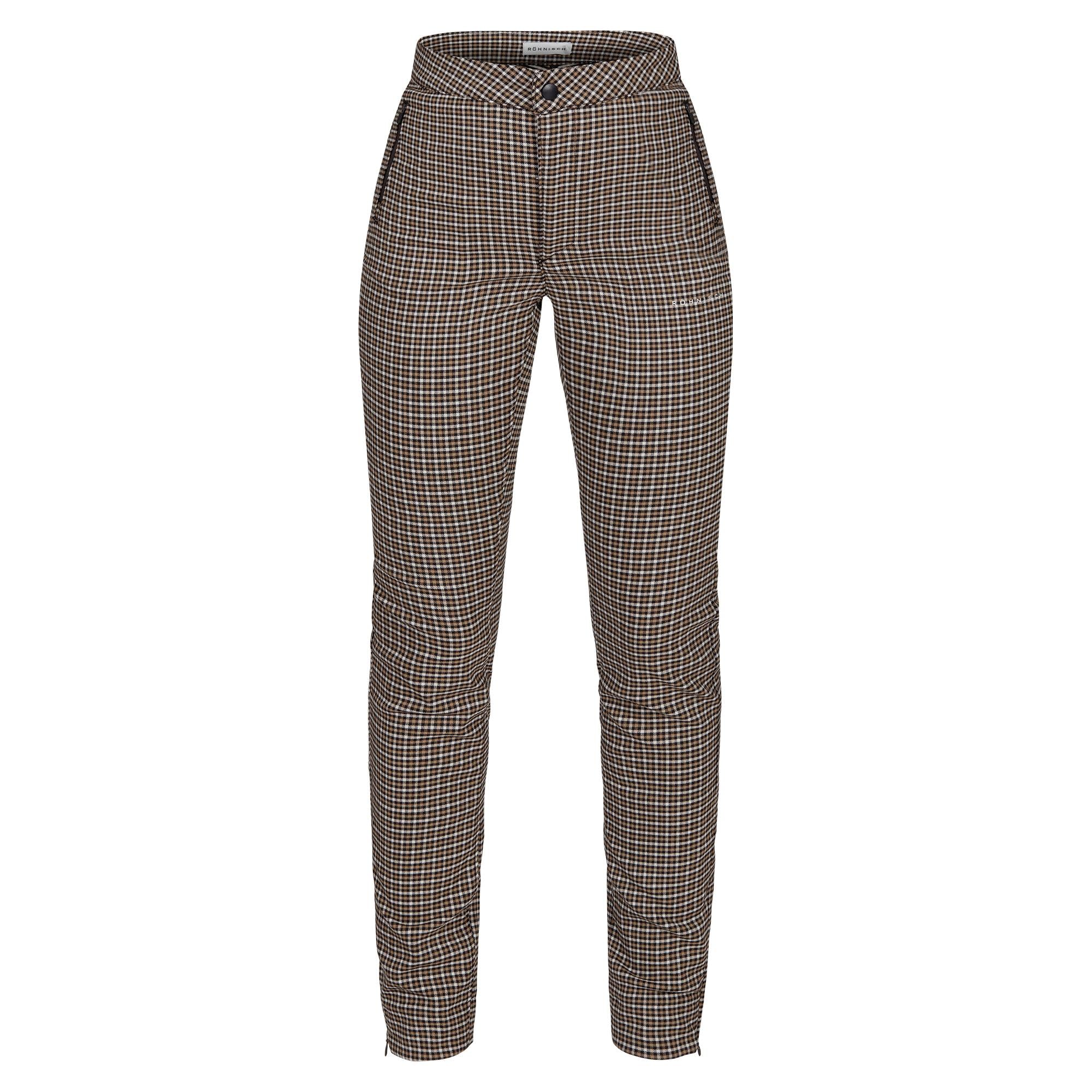 Rohnisch Jess Yarndye Ladies Golf Pants Minicheck Brown